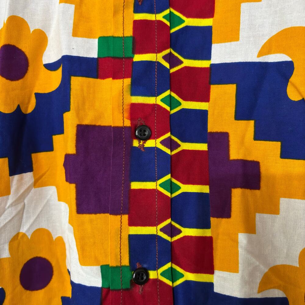 Loud Colorful Geometric Button Down Shirt XXL Marchals Designs Rainbow Statement - Picture 3 of 4